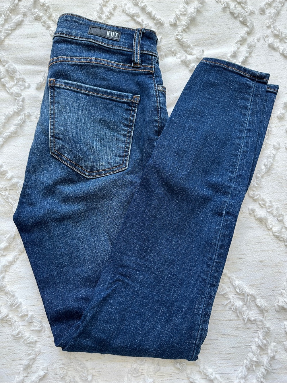 Kut from the Kloth Designer High Rise Blue Jeans - Donna - Dark Blue Denim